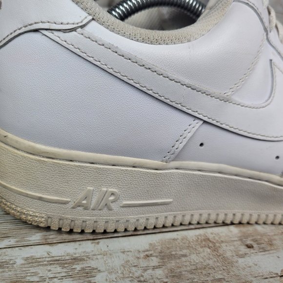 Nike Mens Sz 11.5 Air Force One AFL Low White Leather Sneaker Shoes 315122-111 - Picture 2 of 10